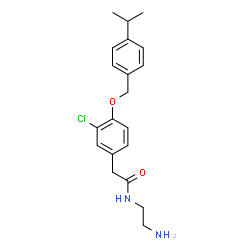 ChemSpider 2D Image | N-(2-Aminoethyl)-2-{3-chloro-4-[(4-isopropylbenzyl)oxy]phenyl}acetamide | C20H25ClN2O2
