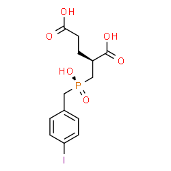 ChemSpider 2D Image | (2S)-2-{[HYDROXY(4-IODOBENZYL)PHOSPHORYL]METHYL}PENTANEDIOIC ACID | C13H16IO6P