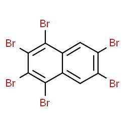 ChemSpider 2D Image | 1,2,3,4,6,7-Hexabromonaphthalene | C10H2Br6