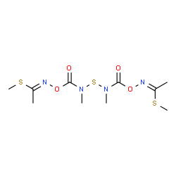 ChemSpider 2D Image | Dimethyl (1E,1'Z)-N,N'-{sulfanediylbis[(methylcarbamoyl)oxy]}diethanimidothioate | C10H18N4O4S3