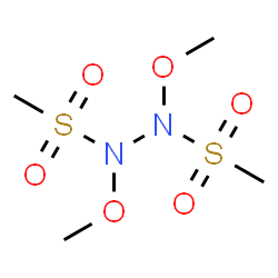 ChemSpider 2D Image | 1,2-Bis(methylsulfonyl)-1,2-dimethoxyhydrazine | C4H12N2O6S2