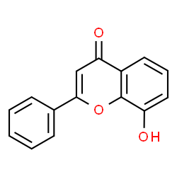 ChemSpider 2D Image | 8-Hydroxy-2-phenyl-4H-chromen-4-one | C15H10O3