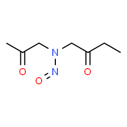 ChemSpider 2D Image | 1-[Nitroso(2-oxopropyl)amino]-2-butanone | C7H12N2O3