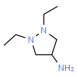 ChemSpider 2D Image | 1,2-Diethyl-4-pyrazolidinamine | C7H17N3