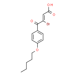 ChemSpider 2D Image | (2Z)-3-Bromo-4-oxo-4-[4-(pentyloxy)phenyl]-2-butenoic acid | C15H17BrO4
