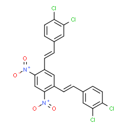 ChemSpider 2D Image | 1,5-Bis[(E)-2-(3,4-dichlorophenyl)vinyl]-2,4-dinitrobenzene | C22H12Cl4N2O4