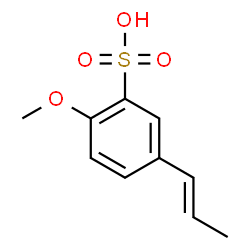 ChemSpider 2D Image | 2-Methoxy-5-[(1E)-1-propen-1-yl]benzenesulfonic acid | C10H12O4S