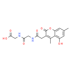 ChemSpider 2D Image | N-[(5-Hydroxy-4,7-dimethyl-2-oxo-2H-chromen-3-yl)acetyl]glycylglycine | C17H18N2O7