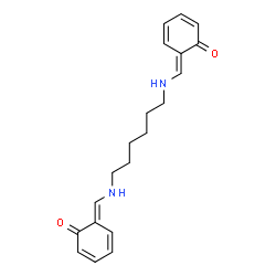 ChemSpider 2D Image | (6E,6'E)-6,6'-{1,6-Hexanediylbis[imino(E)methylylidene]}bis(2,4-cyclohexadien-1-one) | C20H24N2O2