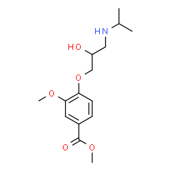 ChemSpider 2D Image | Methyl 4-[2-hydroxy-3-(isopropylamino)propoxy]-3-methoxybenzoate | C15H23NO5