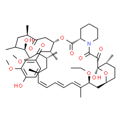 ChemSpider 2D Image | (1R,9S,12S,15R,18R,19R,21R,23S,24Z,26E,28E,30S,32S,35R)-30-Ethoxy-1,18-dihydroxy-12-[(2R)-1-(4-hydroxy-3-methoxyphenyl)-2-propanyl]-19-methoxy-15,17,21,23,29,35-hexamethyl-11,36-dioxa-4-azatricyclo[30
.3.1.0~4,9~]hexatriaconta-24,26,28-triene-2,3,10,14,20-pentone | C52H77NO13