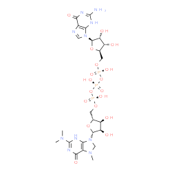 ChemSpider 2D Image | 2,2,7-TRIMETHYL-GUANOSINE-5'-TRIPHOSPHATE-5'-GUANOSINE | C23H35N10O18P3