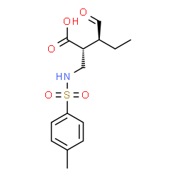 ChemSpider 2D Image | (2S,3S)-3-Formyl-2-({[(4-methylphenyl)sulfonyl]amino}methyl)pentanoic acid | C14H19NO5S
