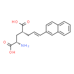 ChemSpider 2D Image | (4R)-4-[(2E)-3-(2-Naphthyl)-2-propen-1-yl]-L-glutamic acid | C18H19NO4