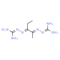 ChemSpider 2D Image | Hydrazinecarboximidamide, 2,2'-(1-ethyl-2-methyl-1,2-ethanediylidene)bis- | C7H16N8