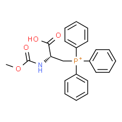 ChemSpider 2D Image | N-(Methoxycarbonyl)-3-(triphenylphosphonio)-L-alanine | C23H23NO4P