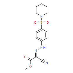 ChemSpider 2D Image | Methyl (2E)-cyano{[4-(1-piperidinylsulfonyl)phenyl]hydrazono}acetate | C15H18N4O4S