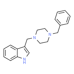 ChemSpider 2D Image | 3-[(4-benzylpiperazino)methyl]-1H-indole | C20H23N3