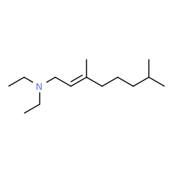 ChemSpider 2D Image | N,N-diethyl-3,7-dimethyloct-2-ene-1-amine | C14H29N