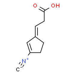 ChemSpider 2D Image | (3E)-3-(3-Isocyano-2-cyclopenten-1-ylidene)propanoic acid | C9H9NO2