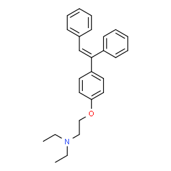 ChemSpider 2D Image | 1-(p-(beta-Diethylaminoethoxy)phenyl)-1,2-diphenylethylene | C26H29NO