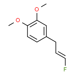 ChemSpider 2D Image | 1,2-dimethoxy-4-(3-fluoro-2-propenyl)benzene | C11H13FO2