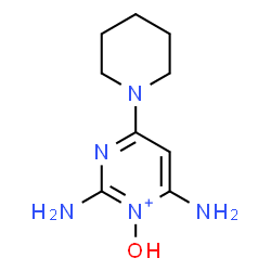 ChemSpider 2D Image | 2,6-Diamino-1-hydroxy-4-(1-piperidinyl)pyrimidin-1-ium | C9H16N5O