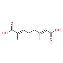 ChemSpider 2D Image | 2,6-dimethyl-2,6-octadiene-1,8-dioic acid | C10H14O4