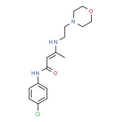 ChemSpider 2D Image | (2E)-N-(4-Chlorophenyl)-3-{[2-(4-morpholinyl)ethyl]amino}-2-butenamide | C16H22ClN3O2