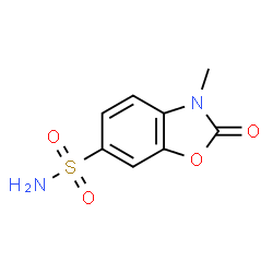 ChemSpider 2D Image | 3-Methyl-2-oxo-2,3-dihydro-1,3-benzoxazole-6-sulfonamide | C8H8N2O4S