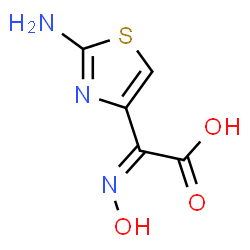 ChemSpider 2D Image | 2-[2-Aminothiazol-4-yl]-2-hydroxyiminoacetic acid | C5H5N3O3S