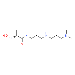 ChemSpider 2D Image | N-(3-{[3-(Dimethylamino)propyl]amino}propyl)-2-(hydroxyimino)propanamide | C11H24N4O2