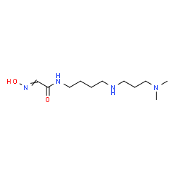 ChemSpider 2D Image | N-(4-{[3-(Dimethylamino)propyl]amino}butyl)-2-(hydroxyimino)acetamide | C11H24N4O2