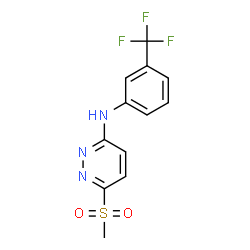 ChemSpider 2D Image | 6-(Methylsulfonyl)-N-[3-(trifluoromethyl)phenyl]-3-pyridazinamine | C12H10F3N3O2S