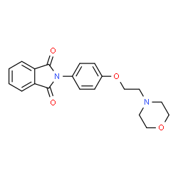 ChemSpider 2D Image | 2-{4-[2-(4-Morpholinyl)ethoxy]phenyl}-1H-isoindole-1,3(2H)-dione | C20H20N2O4