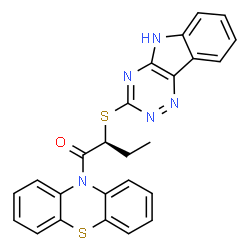ChemSpider 2D Image | (2S)-1-(10H-Phenothiazin-10-yl)-2-(5H-[1,2,4]triazino[5,6-b]indol-3-ylsulfanyl)-1-butanone | C25H19N5OS2