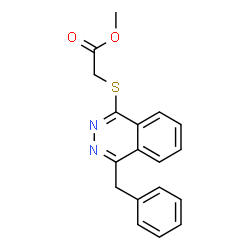 ChemSpider 2D Image | Methyl [(4-benzyl-1-phthalazinyl)sulfanyl]acetate | C18H16N2O2S