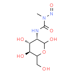 ChemSpider 2D Image | (5xi)-2-Deoxy-2-{[methyl(nitroso)carbamoyl]amino}-D-lyxo-hexopyranose | C8H15N3O7