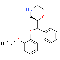 ChemSpider 2D Image | (2R)-2-[(S)-{2-[(~11~C)Methyloxy]phenoxy}(phenyl)methyl]morpholine | C1711CH21NO3