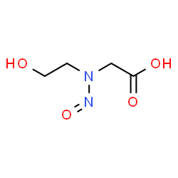 ChemSpider 2D Image | [(2-Hydroxyethyl)(nitroso)amino]acetic acid | C4H8N2O4