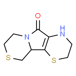 ChemSpider 2D Image | 3,4,7,8,10,10a-Hexahydro-2H,5H-[1,4]thiazino[4',3':1,2]pyrrolo[3,4-b][1,4]thiazin-5-one | C9H12N2OS2
