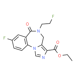 ChemSpider 2D Image | Fluoroethylflumazenil | C16H15F2N3O3