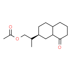ChemSpider 2D Image | (2S)-2-[(2S)-8-Oxodecahydro-2-naphthalenyl]propyl acetate | C15H24O3