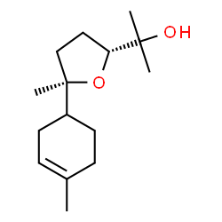 ChemSpider 2D Image | 2-[(2R,5R)-5-Methyl-5-(4-methyl-3-cyclohexen-1-yl)tetrahydro-2-furanyl]-2-propanol | C15H26O2