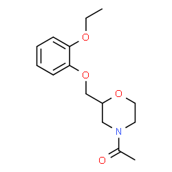 ChemSpider 2D Image | 4-Acetyl-2-[(2-ethoxyphenoxy)methyl]morpholine | C15H21NO4