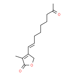 ChemSpider 2D Image | 2(5H)-Furanone, 3-methyl-4-(8-oxo-1-nonenyl)-, (E)- | C14H20O3