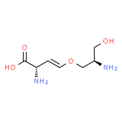 ChemSpider 2D Image | (2S,3E)-2-Amino-4-[(2R)-2-amino-3-hydroxypropoxy]-3-butenoic acid | C7H14N2O4
