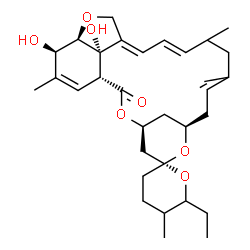 ChemSpider 2D Image | (1'R,2R,4'S,8'R,20'R,21'R,24'S)-6-Ethyl-21',24'-dihydroxy-5,11',13',22'-tetramethyl-3,4,5,6-tetrahydro-2'H-spiro[pyran-2,6'-[3,7,19]trioxatetracyclo[15.6.1.1~4,8~.0~20,24~]pentacosa[10,14,16,22]tetrae
n]-2'-one | C32H46O7