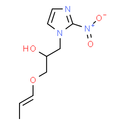 ChemSpider 2D Image | 1-(2-Nitro-1H-imidazol-1-yl)-3-[(1E)-1-propen-1-yloxy]-2-propanol | C9H13N3O4