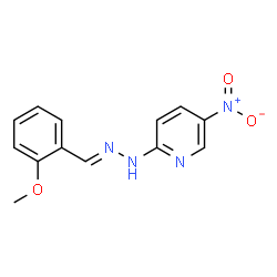 ChemSpider 2D Image | 2-[(2E)-2-(2-Methoxybenzylidene)hydrazino]-5-nitropyridine | C13H12N4O3